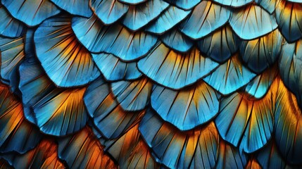 Close-up of the intricate pattern of a butterfly's wing