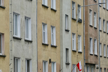 Fototapeta na wymiar Modern apartment building in central Wroclaw, Poland