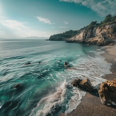 Wide Angle Mediterranean Beach