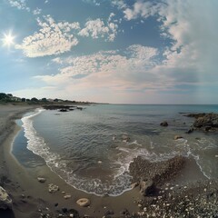 Wide Angle Mediterranean Beach