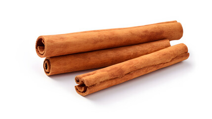 Cinnamon sticks isolated on white background. Neural network AI generated art