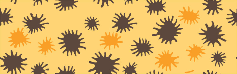 Abstract geometric  texture or background in vector. Doodle seamless with coronavirus body. Seamless background. Stains collection isolated art. EPS10 vector illustration.