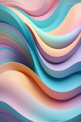 Abstract pastel wavy on a bright background, vertical composition