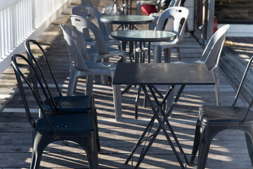 View of the cafe on the terrace