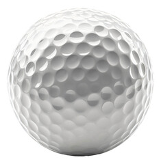 A close-up of a white golf ball 