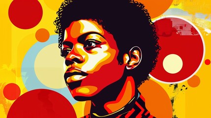 Portrait of an African or African American man in retro style