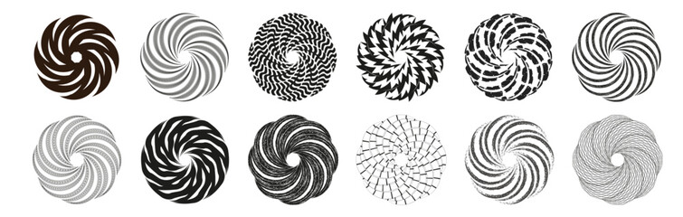 dynamic vortex bagels  isolated vector set
