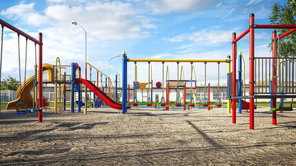 Desolate Playground Awaits Joyous Laughter of Children