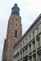 Historical buildings in the old town of Wroclaw, Poland