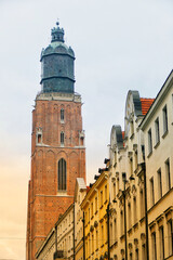 Historical buildings in the old town of Wroclaw, Poland