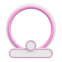 Profile frame for social media. 3D illustration.