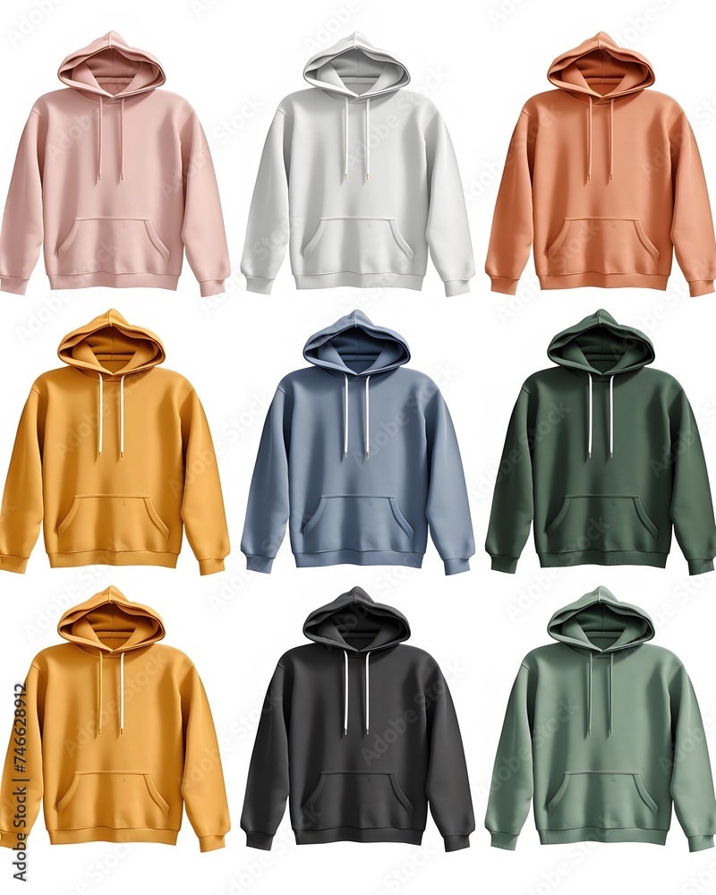 Poster hoodies mockup in a white background