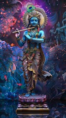 figurine of beautiful god krishna