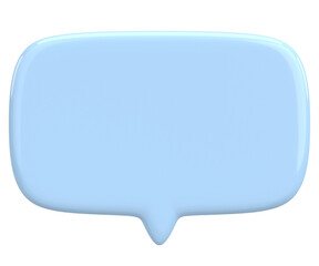 Speech Bubble. Text Box. 3D Illustration.
