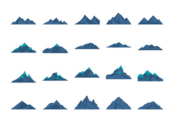 Mountain Range Illustration Element Set