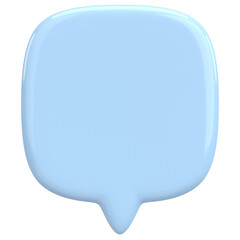 Speech Bubble. Text Box. 3D Illustration.