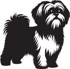 Obraz premium Dogs Silhouettes Amazing Dog EPS Vector Cute Dog Clipart 