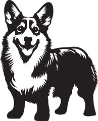 Fototapeta premium Dogs Silhouettes Amazing Dog EPS Vector Cute Dog Clipart 