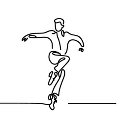 Tap dance, line drawing style.