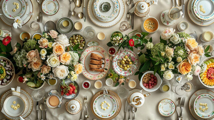 Exquisite Brunch Table Setting