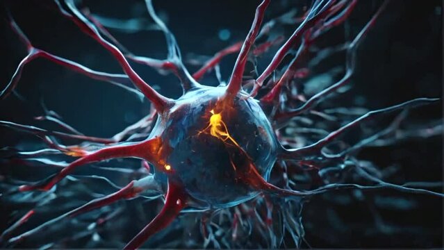 Active neurone system, close up