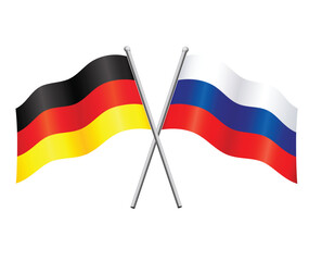 germany and russia flags crossed