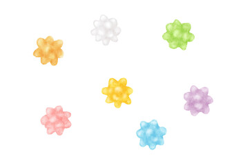 コンペイトウの水彩イラスト