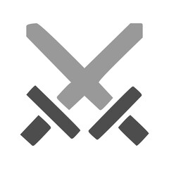 Fototapeta premium Two Crossed Swords Icon Vector Illustration