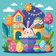 Easter Monday vector illustrator design