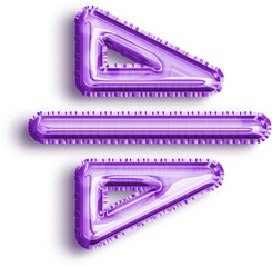 Flip Horizontal Violet Foil Balloon Icon