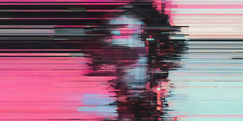Glitch art with intentional errors and distortions for a digital, corrupted aesthetic.