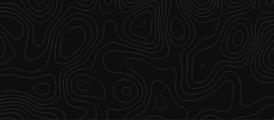 Abstract outline topographic contour map background. Dark texture background for your perfect interior.  Old paper texture design .geographical map Imitation.