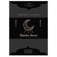 Vibrant Ramadan Iftar Flyer Design: Islamic Festive Theme, Creative Layout for Celebrations, Eid Dinner Invitation - SEO Optimized