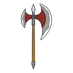 great axe illustration hand drawn isolated vector