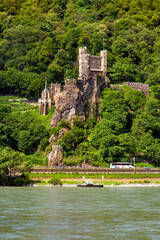 Fototapeta na wymiar Castle Rheinstein, Trechtingshausen, Rhineland-Palatinate, Germany, Europe.