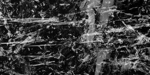 Dark grungy black textured of the black marble background. Abstract distressed Rough Black cracked wall slate texture wall grunge backdrop vector design art. Panorama of Dark grey black slate.