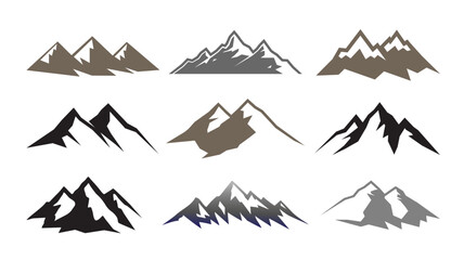Fototapeta premium creative mountain peak logo vector collection set design icon design illustration