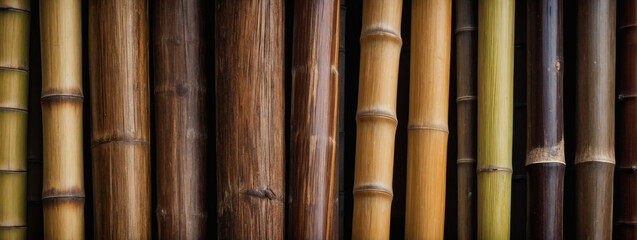 Close-up bamboo texture with a detailed and fine-grained pattern.