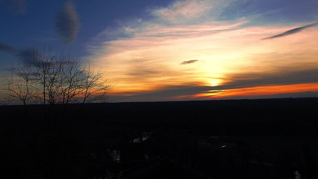  Spectacular sunset in the panoramic square of Tornavento.