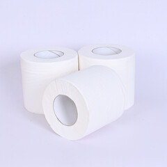 white tissue tissue roll isolate over white background.