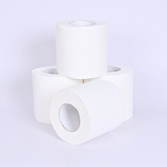 white tissue tissue roll isolate over white background.