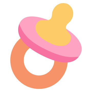 baby pacifier isolated with star illustration