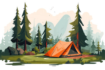 Escape to Nature's Paradise: Camping Adventure in a Serene Mountain Landscape