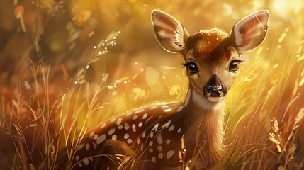  Cute spotted baby deer © James