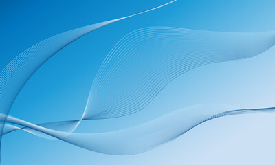 blue smooth lines wave curves abstract background
