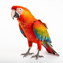 Fototapeta premium photo of a parrot on a white background сreated with Generative Ai