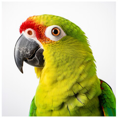 photo of a parrot on a white background сreated with Generative Ai