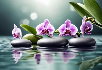 Obraz na płótnie Canvas spa still life with orchid
