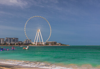 Ferris wheel in Dubai during the day - 746651782