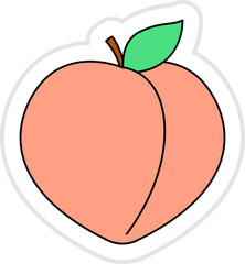 Cute Peach Sticker